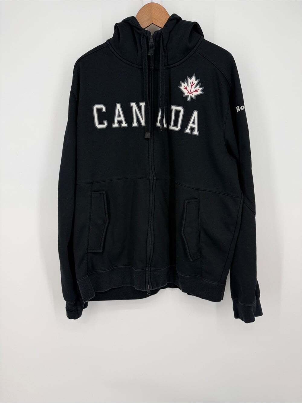 Roots Canada Zip-Up Hoodie Canada Emblem